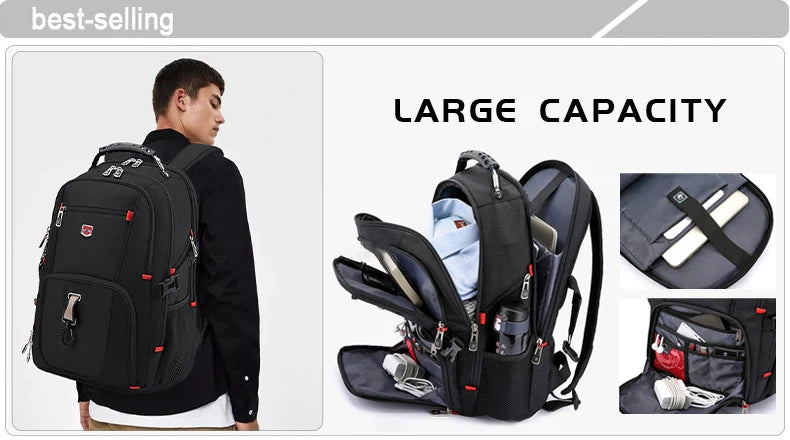 2025 Waterproof 17/20 Inch Laptop Backpack Men Airplane Travel Backpack Women Oxford Rucksack Male School Bag modern Mochila