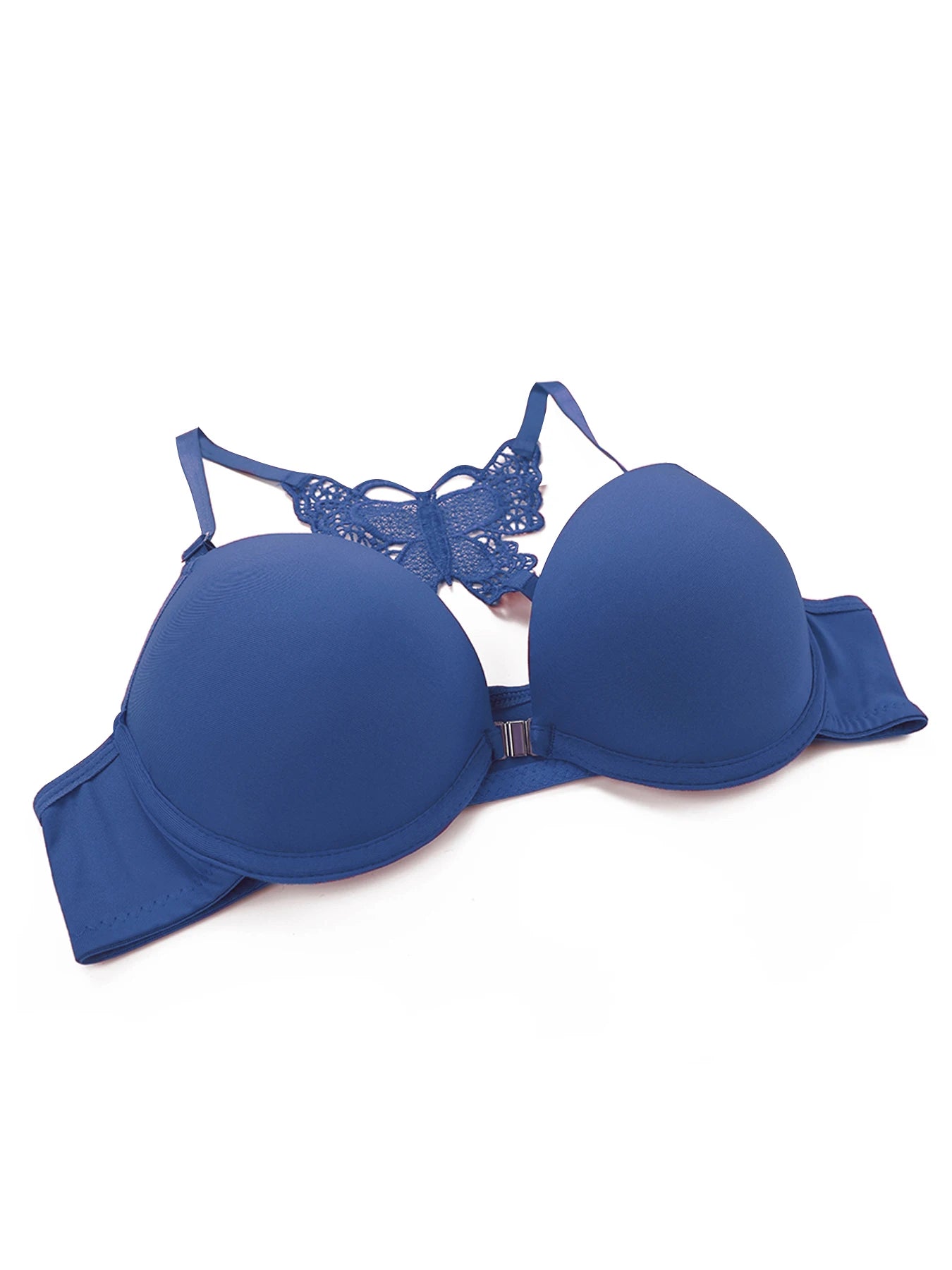 Hot selling 2-piece set of sexy red front button braissere beautiful back butterfly fashion bra push up women's set A2120