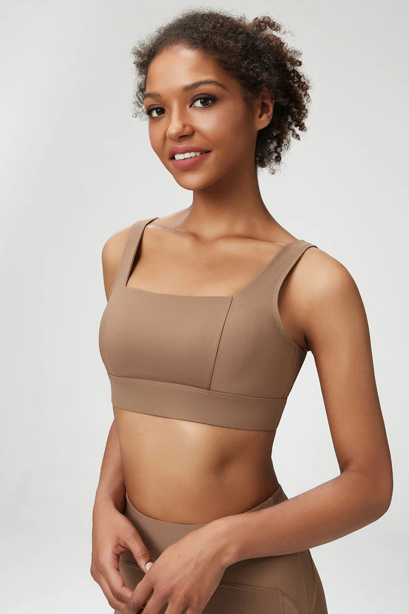 Women Sexy Sports Underwear Breathable Soft Nylon Gym Yoga Bra Running Crop Tops With Fixed Chest Pads Female Workout Clothing