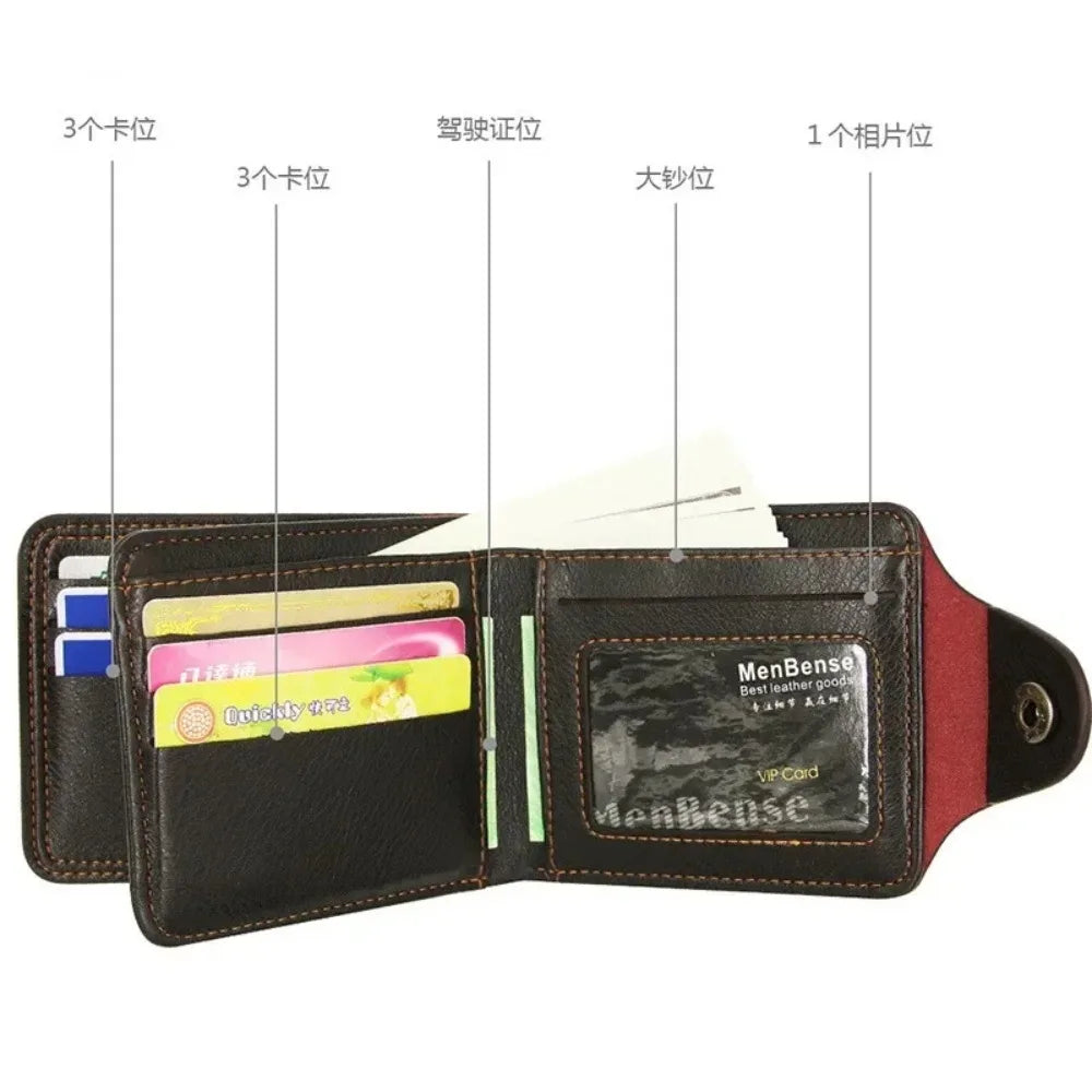 Men's Short Wallet Multi-function Multi-card Slot Wallet Card Holder Purse GiftMulti-functional multi-slot wallet