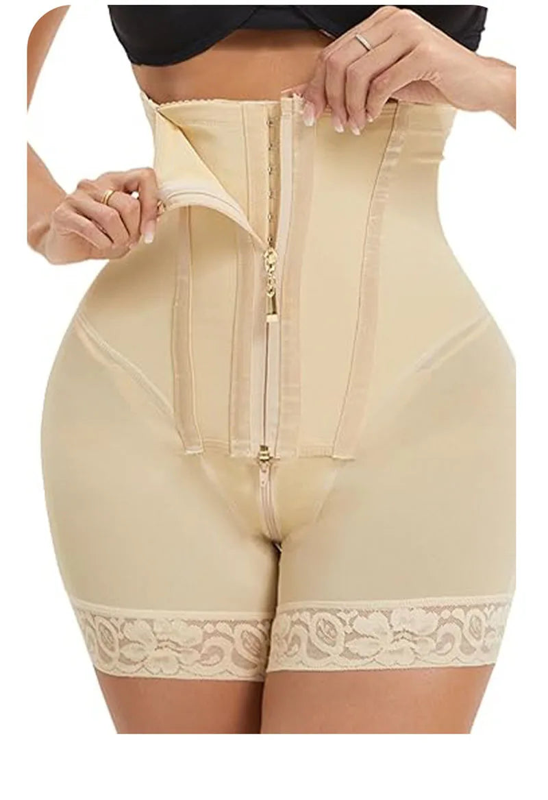 AfruliA Purple Fajas Colombianas Girdle BBL Shorts Corset Slim Waist Trainer High Compression Body Shaper Control Panties Lifter