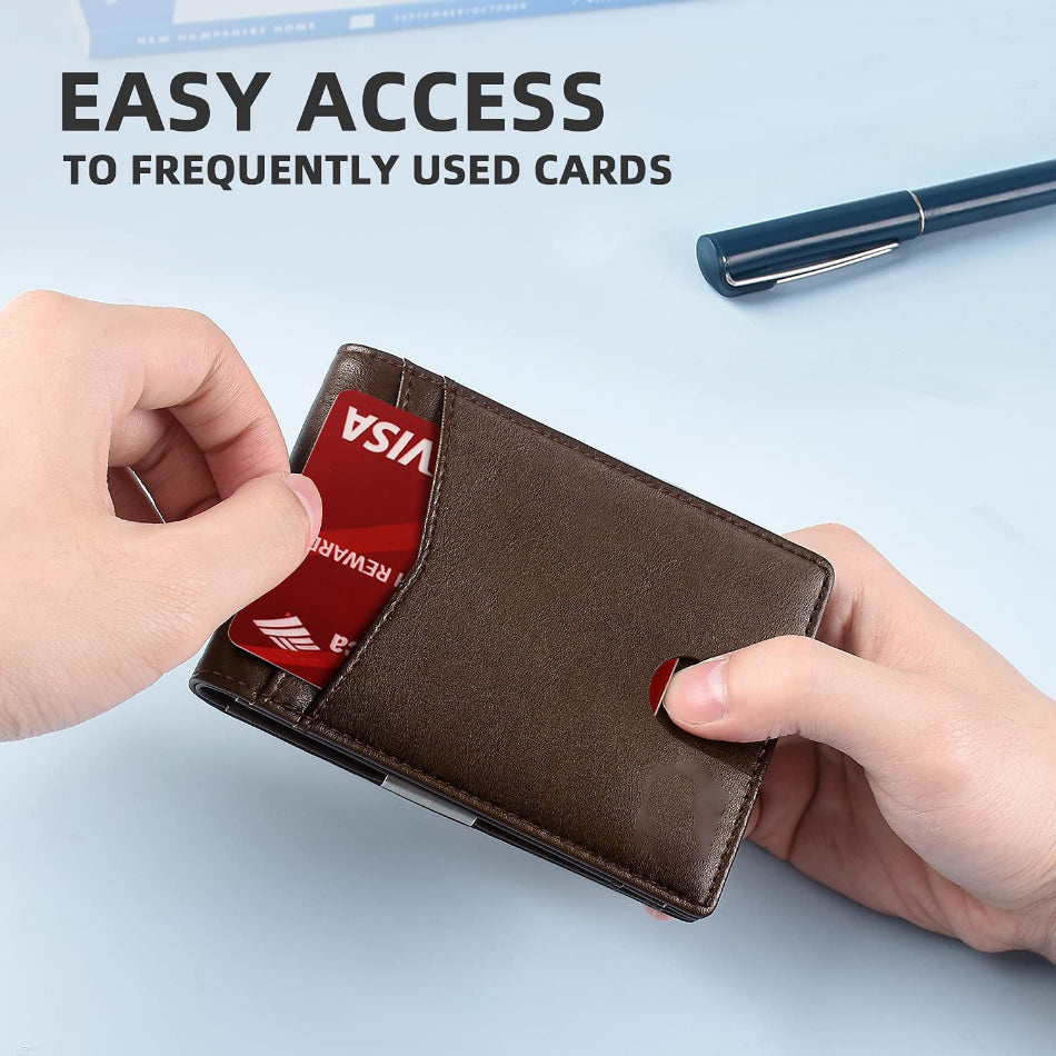 Rfid Microfier Leather Luxury Men Wallets Money Bag Slim Thin Man Card Holder Wallet for Men Short Purse Male Vallet Billfold