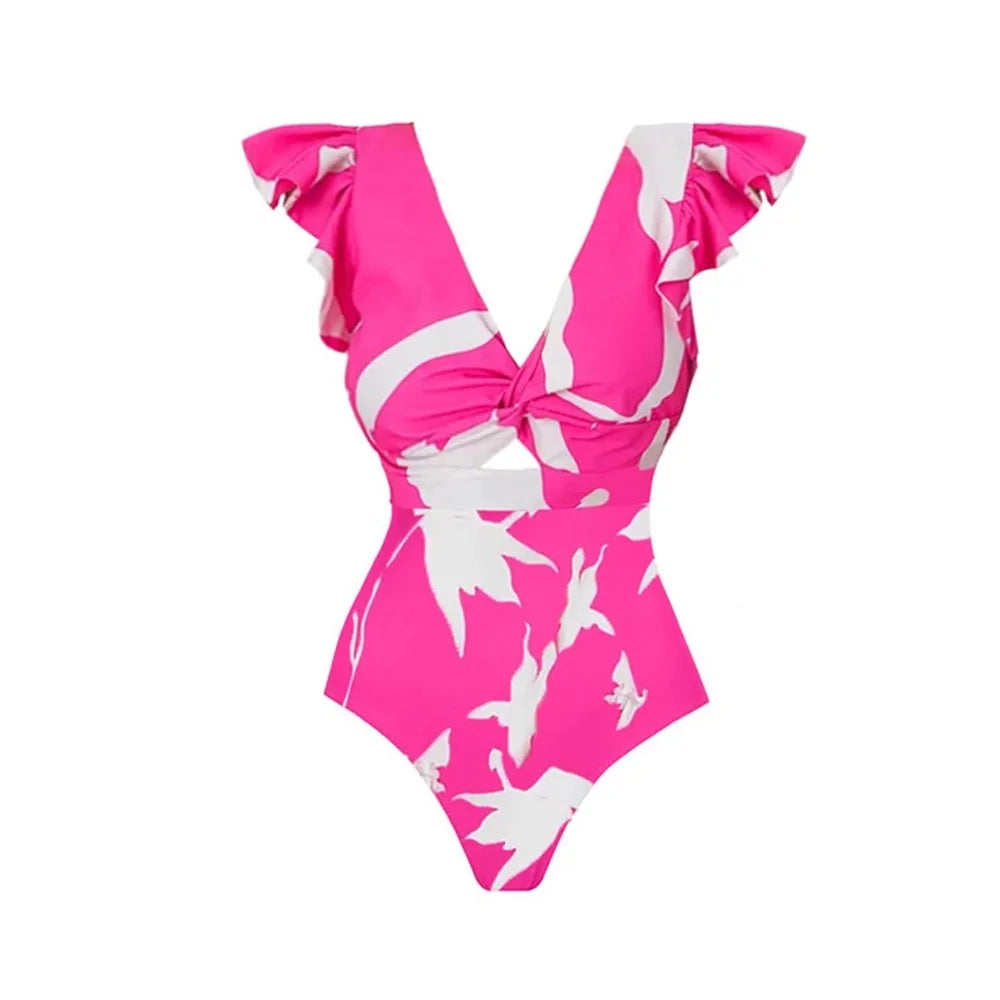 Women Swimsuit with Skirt Beachwear