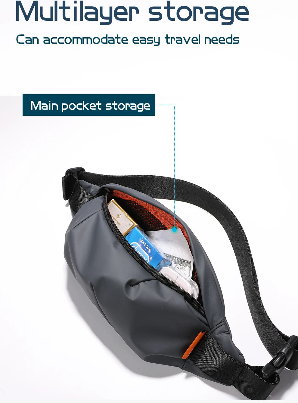 Multifuctional Waist Bag For Men Belt Bag Waist Pack Male Outdoor Travel Sports Man Belt Pouch Fashion Men Women Fanny Pack