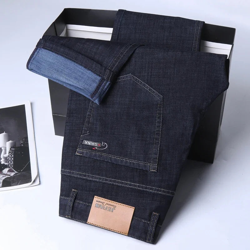 Ice Silk Thin Denim Jeans For Men Spring Summer