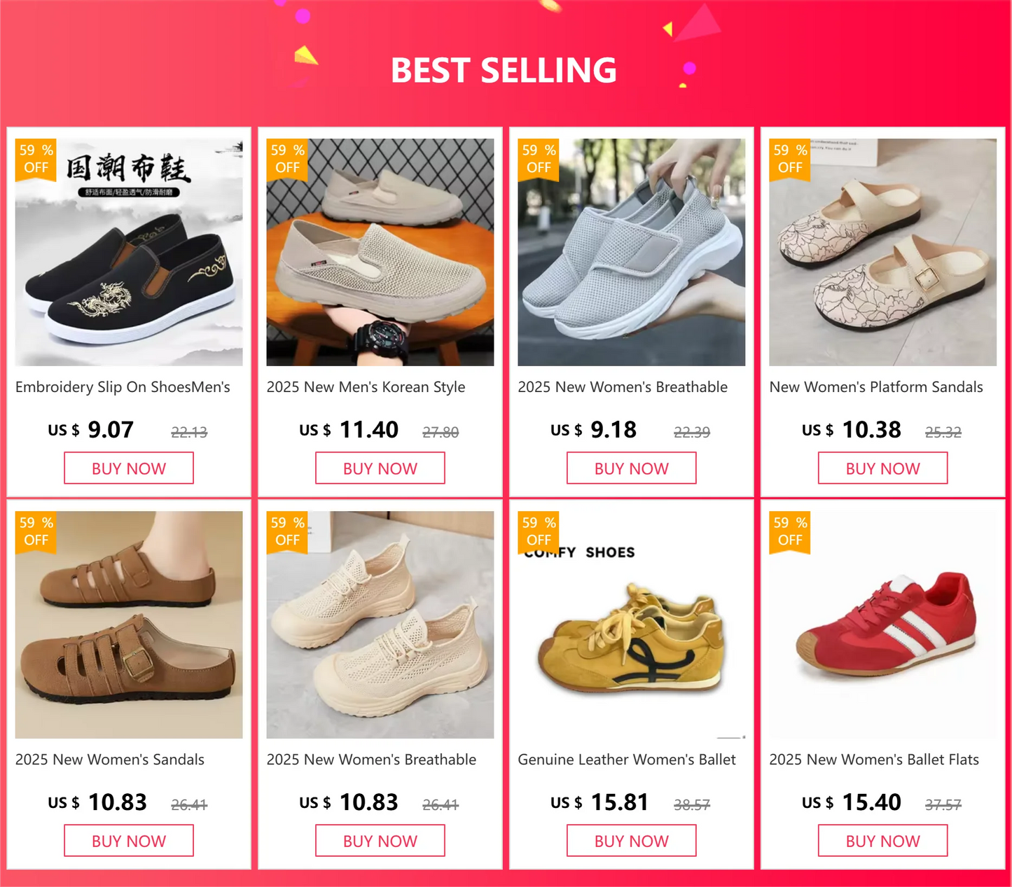 Women's Casual Sneakers Breathable Chunky Sole