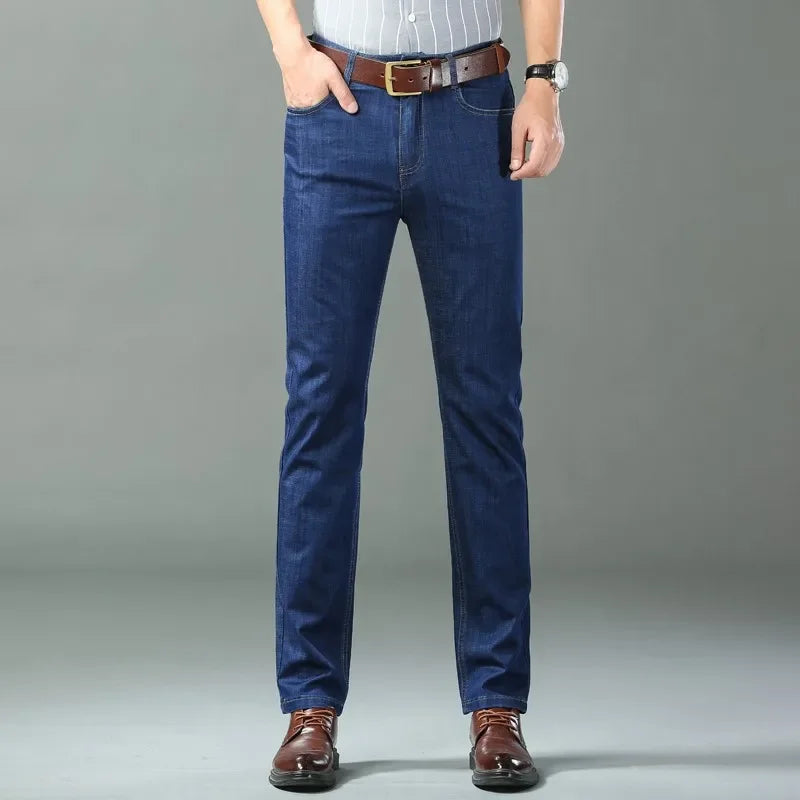 Ice Silk Thin Denim Jeans For Men Spring Summer