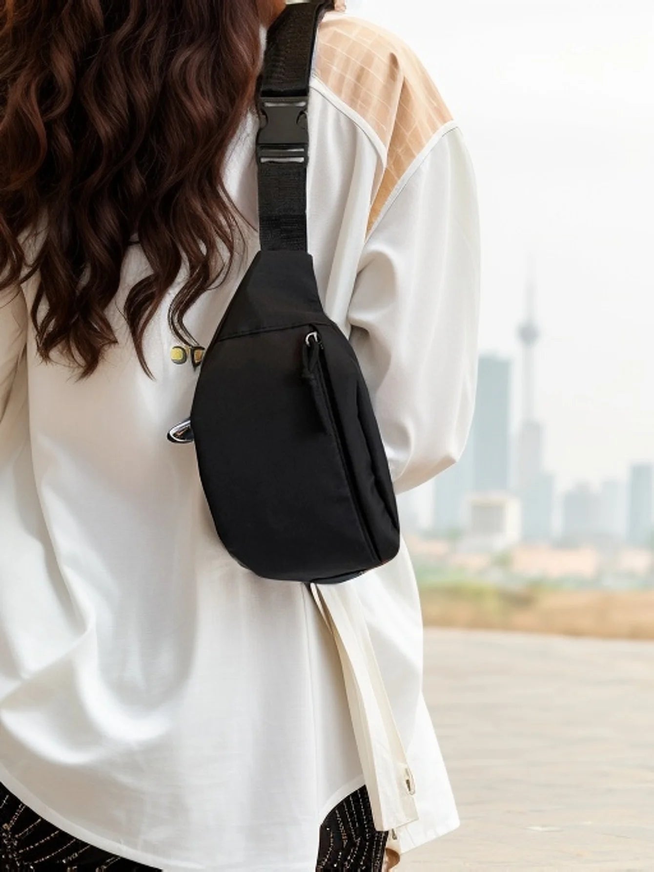 Waist bag men's fashion running sports fitness waist bag women's fashion mobile phone bag outdoor casual chest bag large capacity fashion versatile women's multi-functional compact stylish casual one-shoulder cross-body chest