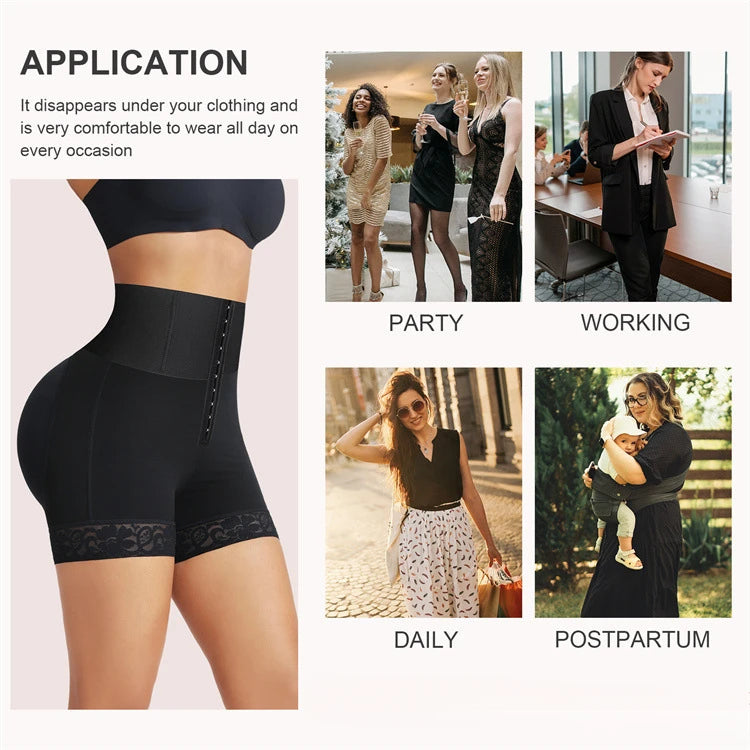 Women High Waist Body Shaper Panties Butt Lifter Slim Shapewear BBL Shorts Tummy Control Bandage Panties
