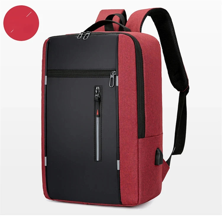 Waterproof Oxford Laptop Backpack for Men 15.6 Inch USB Charging Business Travel School Backpack High Capacity