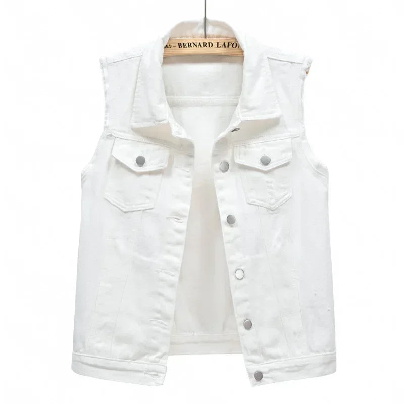 Streetwear Denim Vest for Women