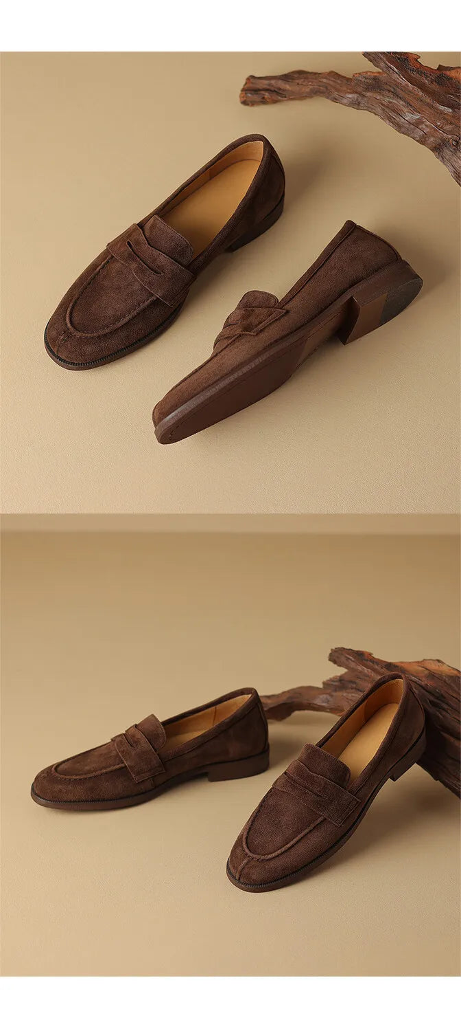 Brown Casual Flats Ladies Shoe Fashion Suede