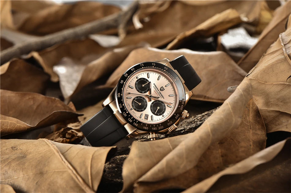 PAGANI DESIGN 40MM V2 Men Quartz Watches Sapphire Retro Chronograph Stainless Steel Waterproof Watch Men Relogio Masculino