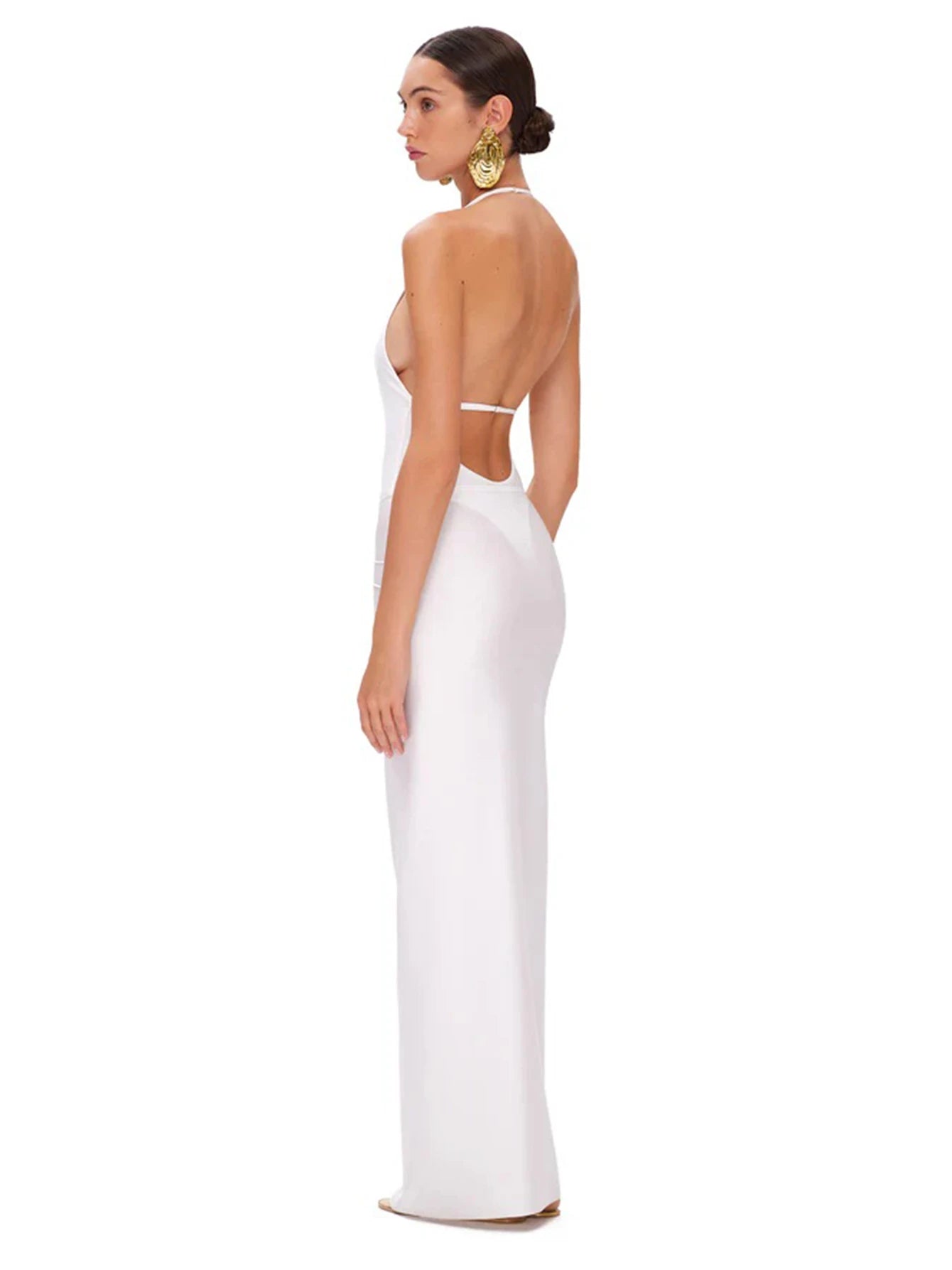 Women Swimsuit with Skirt Backless Swimwear Female Holiday Beachwear