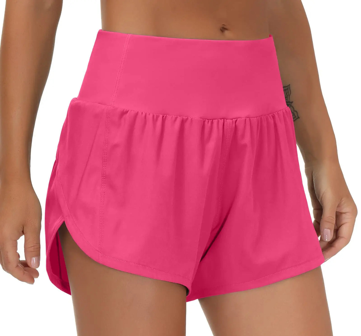 Gym Yoga Wear Sport High Waist Short Pocket Run Women Sportswear Fitness Outfi Push Up Quick Drying Summer Cycling Clothing Pink