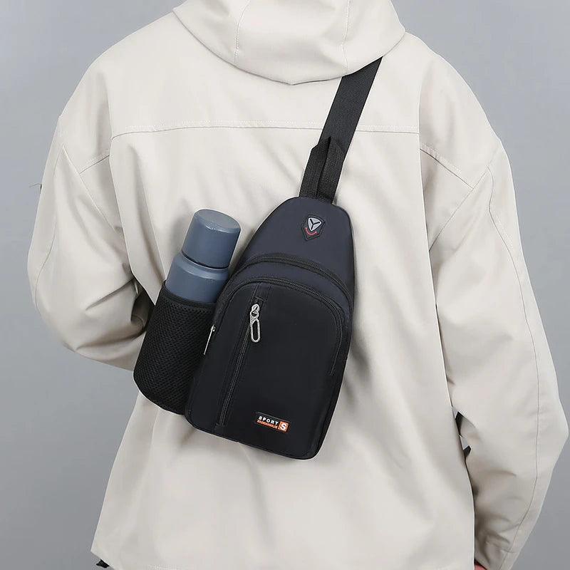 New Casual Breast Bag Travel Crossbody Bag Fashion Shoulder Bag Multifunctional Large Capacity Crossbody Bag for Men and Women