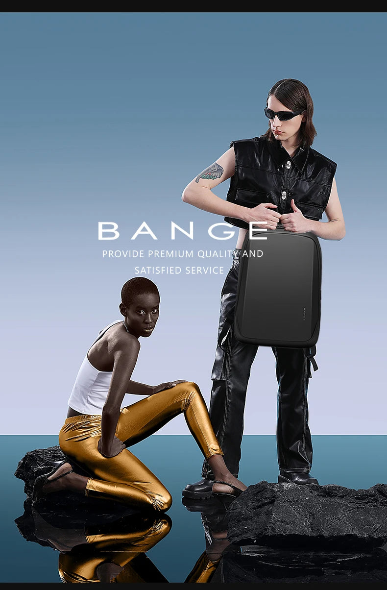BANGE Backpack Brand Laptop Backpack Anti-theft Waterproof School Backpacks USB Travel Bag Backpack Business Male 2024