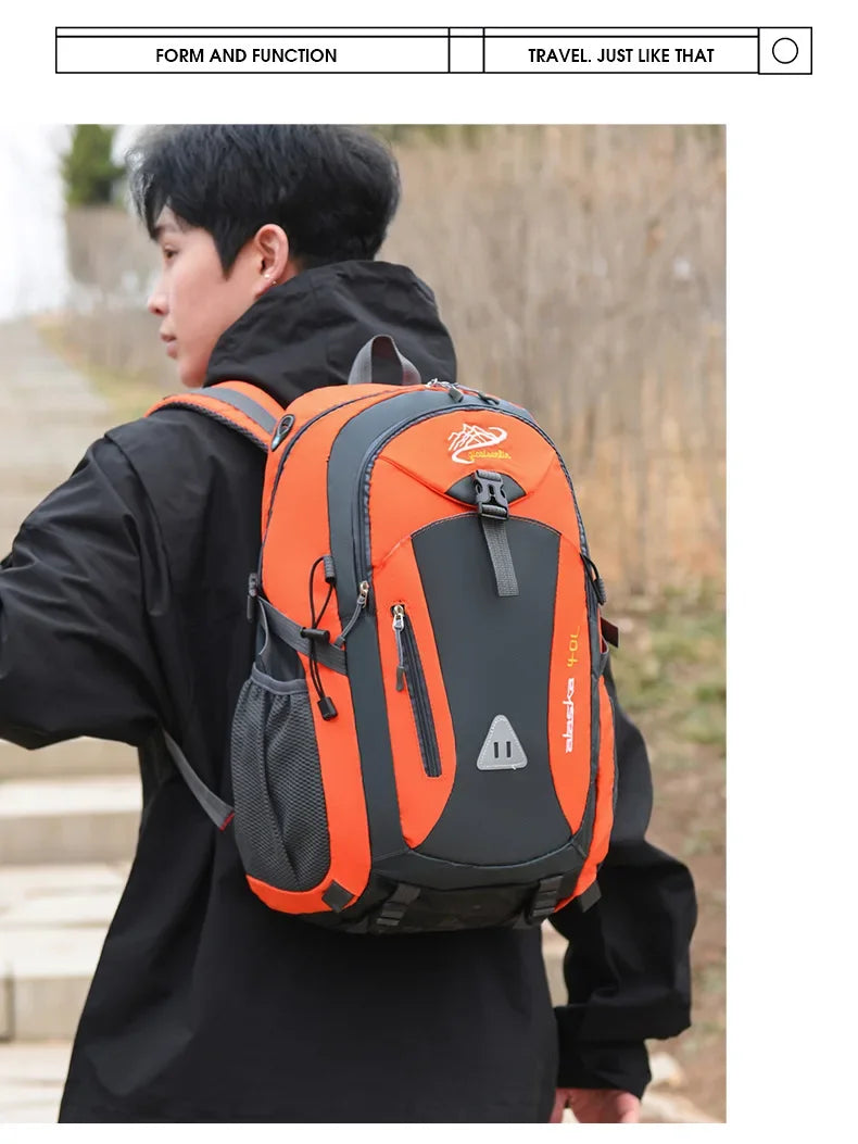 Men Backpack Nylon Waterproof Men Casual Outdoor Travel Backpack Hiking Camping Mountaineering Backpack Sports Bag Women