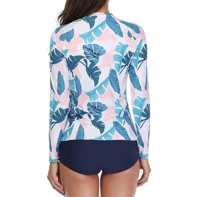 Women Surfing Two Piece Swimsuit