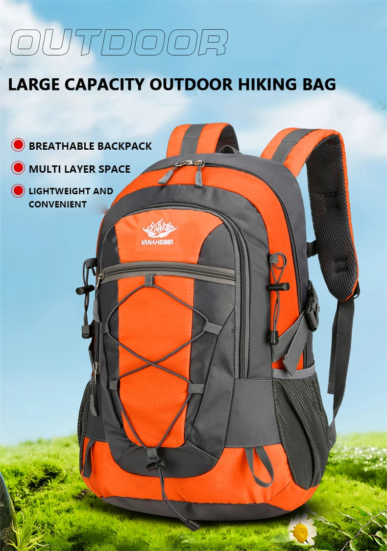 Waterproof hiking backpack, lightweight outdoor hiking bag, high-quality large capacity travel bag for hiking