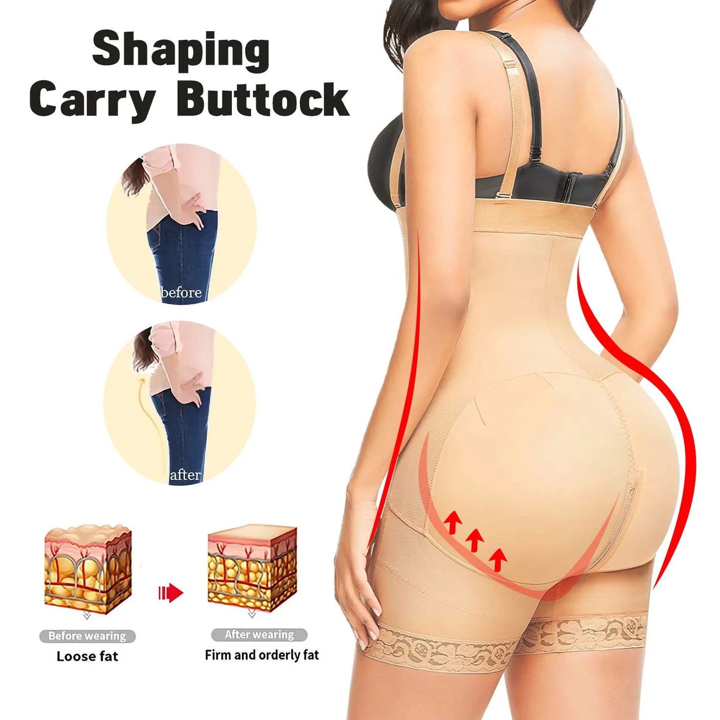 New Arrival High Compression Fajas Abdominal Board Post Surgery Strapless Figure Corrector Tummy Control Waist Body Shapewear