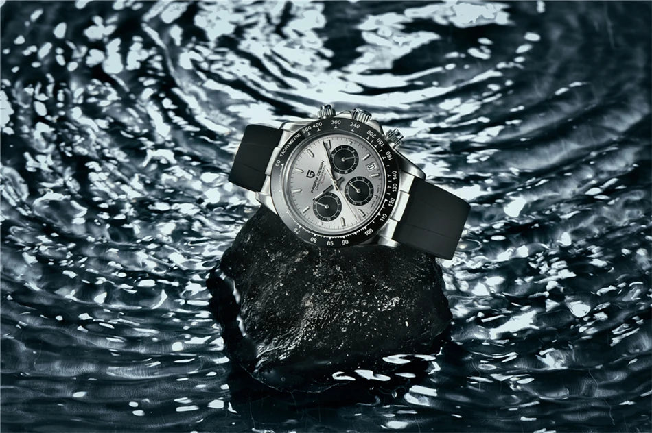 PAGANI DESIGN 40MM V2 Men Quartz Watches Sapphire Retro Chronograph Stainless Steel Waterproof Watch Men Relogio Masculino