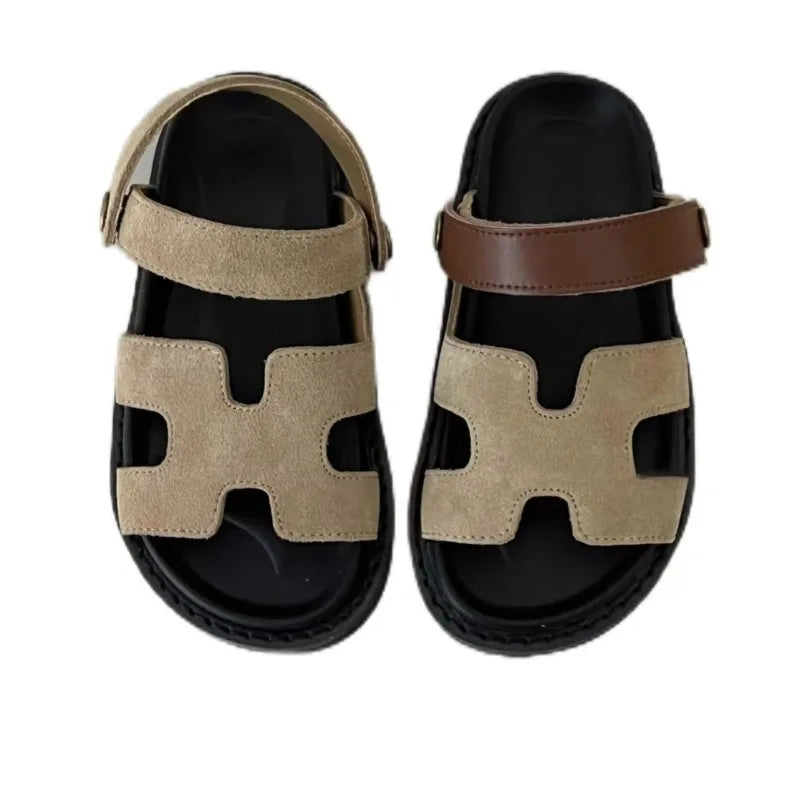 2025 Children's Summer Style Wide Face Thick Bottom Outdoor Casual Slippers for Girls Sandals for Boys Beach Shoes