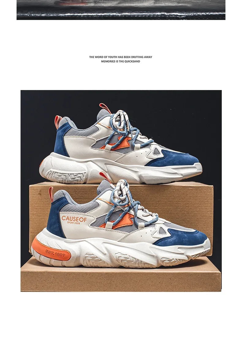2024 Autumn Men Shoes Fashion Chunky Sneakers Height Increasing Casual Shoes Male Trainers Sports Shoes Zapatos Hombre