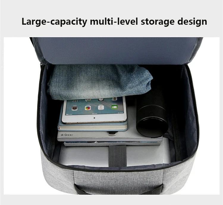 Waterproof Oxford Laptop Backpack for Men 15.6 Inch USB Charging Business Travel School Backpack High Capacity