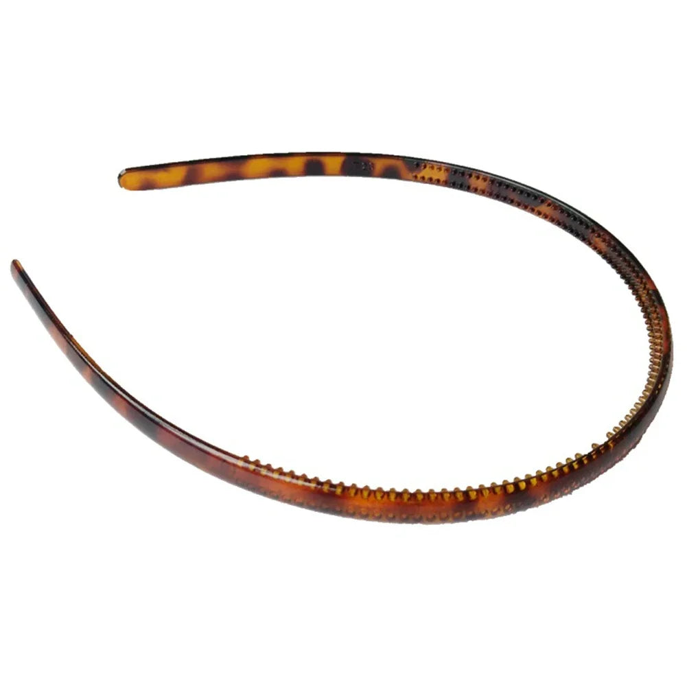 2024 Plastic Leopard Fashion Men Women Unisex Black Hair Head Hoop Band Sport Headband Hairband Hair Accessories