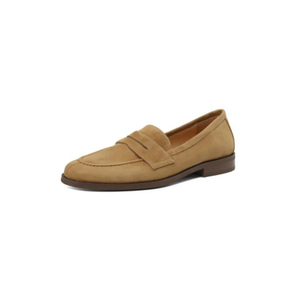 Brown Casual Flats Ladies Shoe Fashion Suede