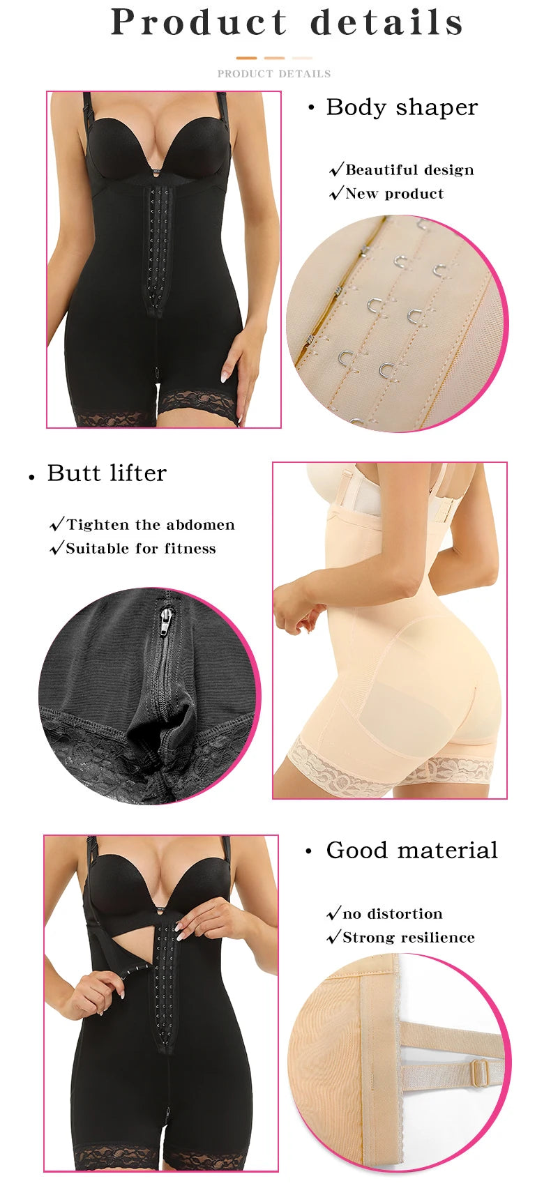 New Arrival High Compression Fajas Abdominal Board Post Surgery Strapless Figure Corrector Tummy Control Waist Body Shapewear