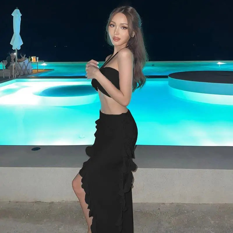 Women 3 Piece Swimwear Vacation Dress