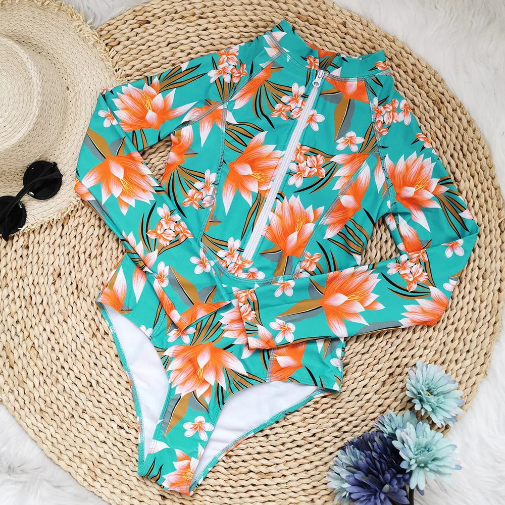 Women Surfing Two Piece Swimsuit