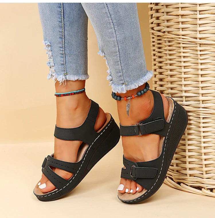 Summer Women Shoes Sandals Open Toe Walking Shoes Soft Ladies Shoes Wedge Women Shoe Party Sandal Women Female Footwear
