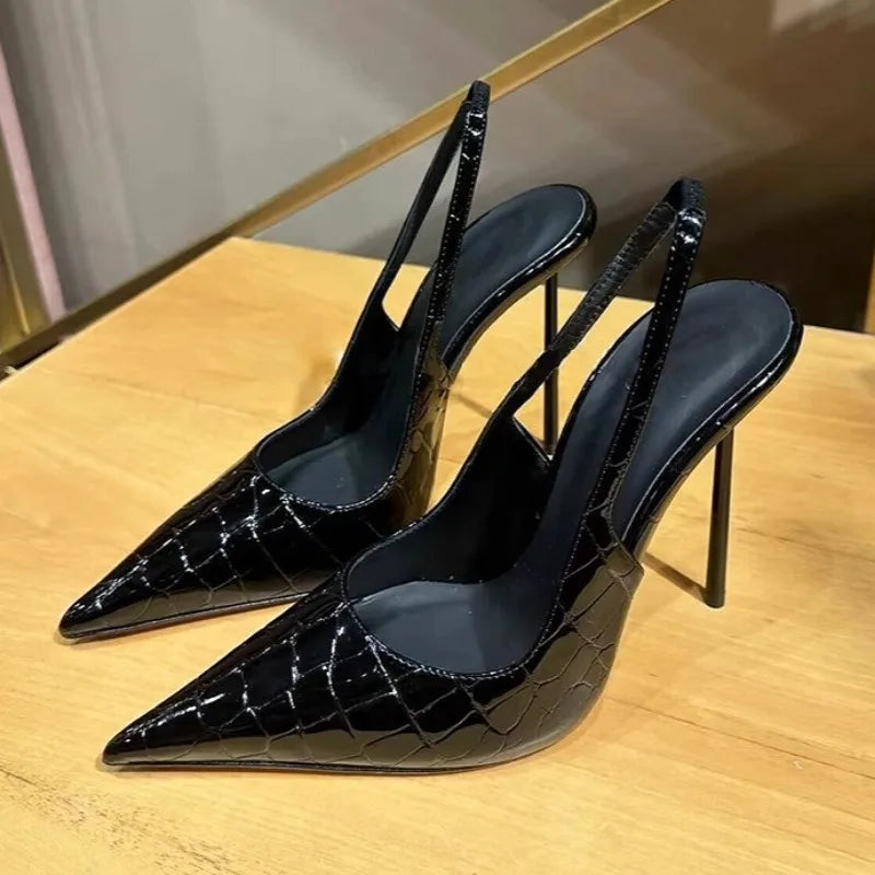 Summer High Heels Sandals Pointed Toe Shoes Women Sexy Slippers 2025 Trend Dress Stilettos Pumps Brand Elegant Zapatos De Mujer