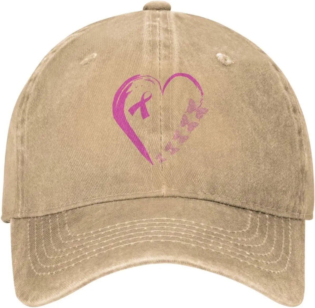 I'm A Survivor Heart Pink Ribbon Breast Cancer Awareness Unisex Baseball Cap