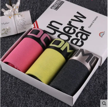 3PCS Popular Solid Women's Cotton Panties Boxer Underwear Ladies Breathable Letter Belt Briefs Sports Female Knickers Boyshorts