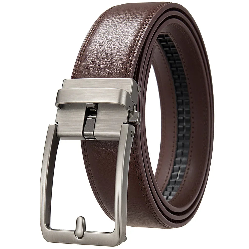 Genuine Leather Belts for Men Luxury Brand Designer Fashion Automatic Buckle Men's Jeans High Quality Waist Male Strap