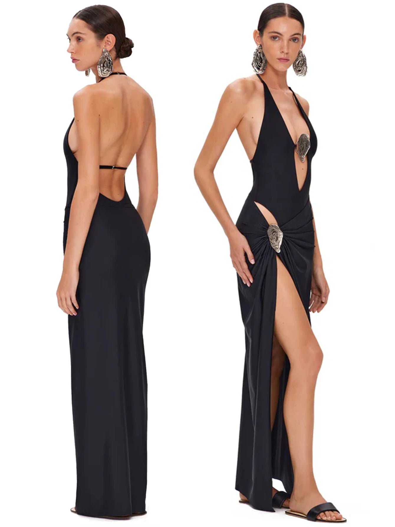 Women Swimsuit with Skirt Backless Swimwear Female Holiday Beachwear