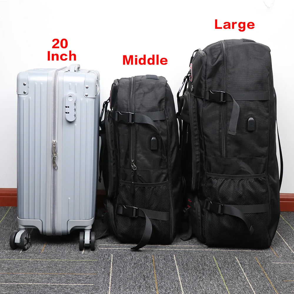 XOKY 80L Travel Backpack Large Capacity Multiple Storage Spaces Anti Theft Backpack with Dry Wet Separation 8106