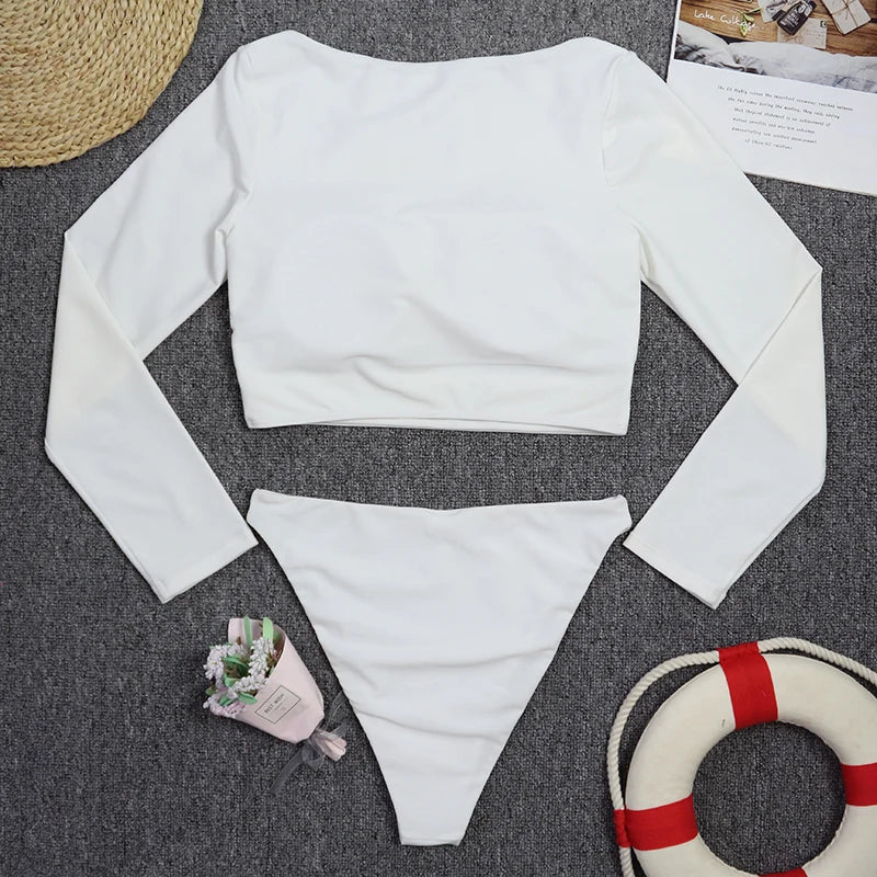 Women Surfing Two Piece Swimsuit