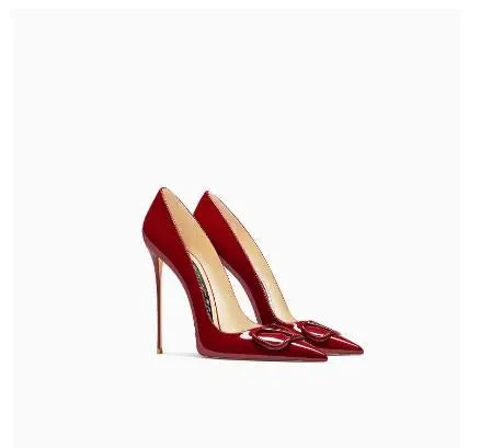 Women's Leather High Heels, Luxurious and Elegant Shoes, Shallow Mouth, Fashionable, Wedding