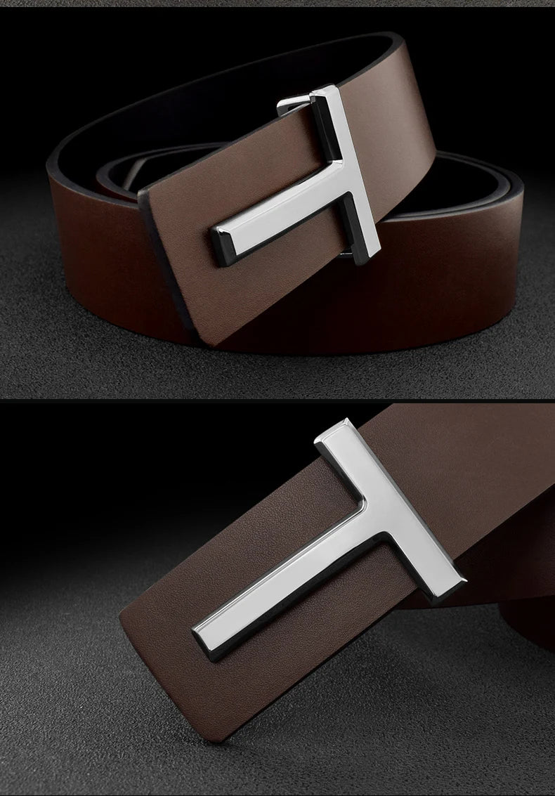 2023 new luxury high quality letter slide buckle designer belts men genuine leather famous brand 3.8cm Cowksin ceinture homme