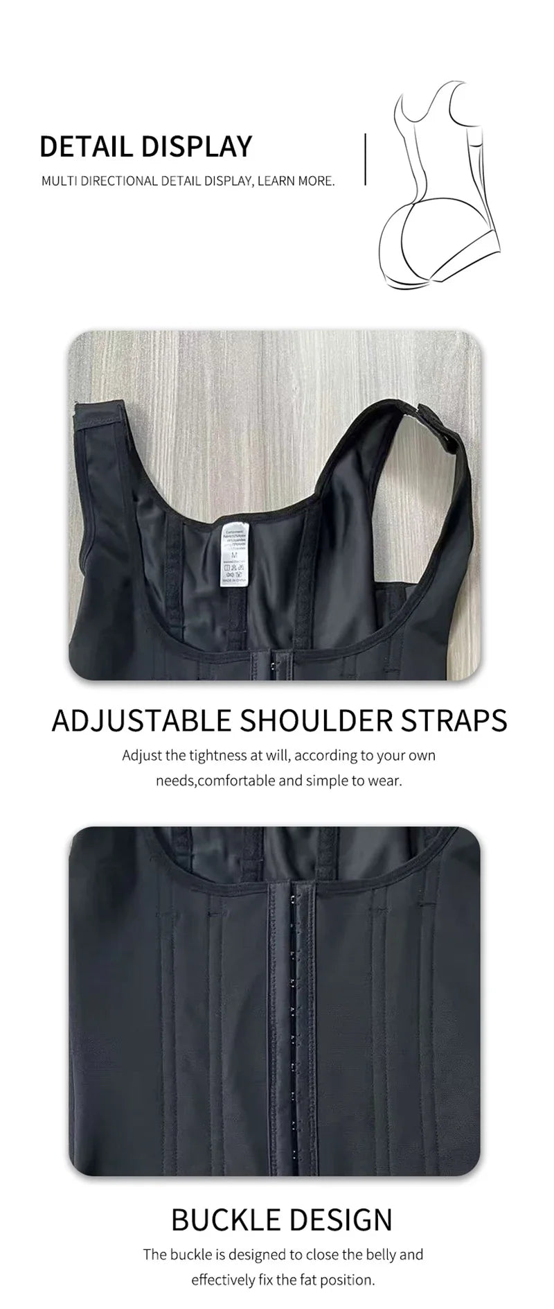 AfruliA Bodysuits Shapewear High Compression Body Shaper with 9 Steel Bones Post-Surgical Slimming Sheath Fajas Colombian Girdle