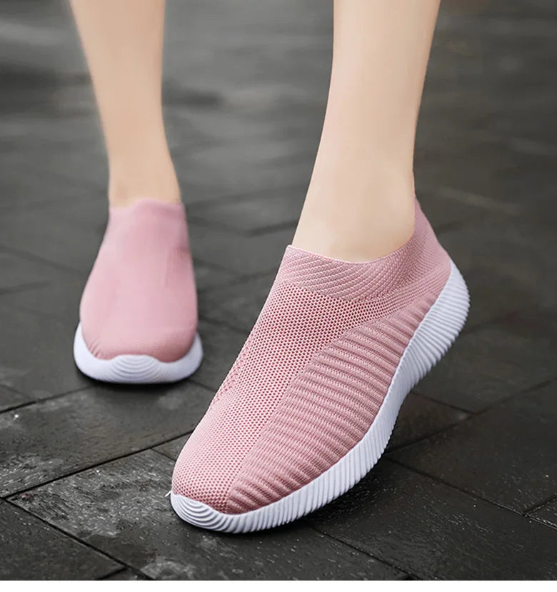 Breathable Flats Elastic Flat Shoes For Women Sneakers