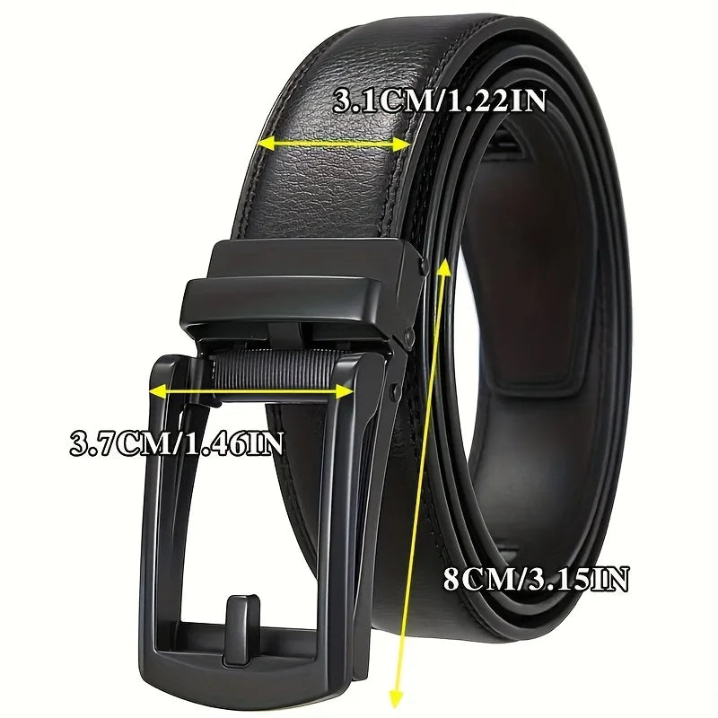 Fashion Business Men'S Belt Genuine Luxury Brand Belt Metal Buckle Belt High-Quality PU Leather Soft Belt With Cargo Pants Jeans