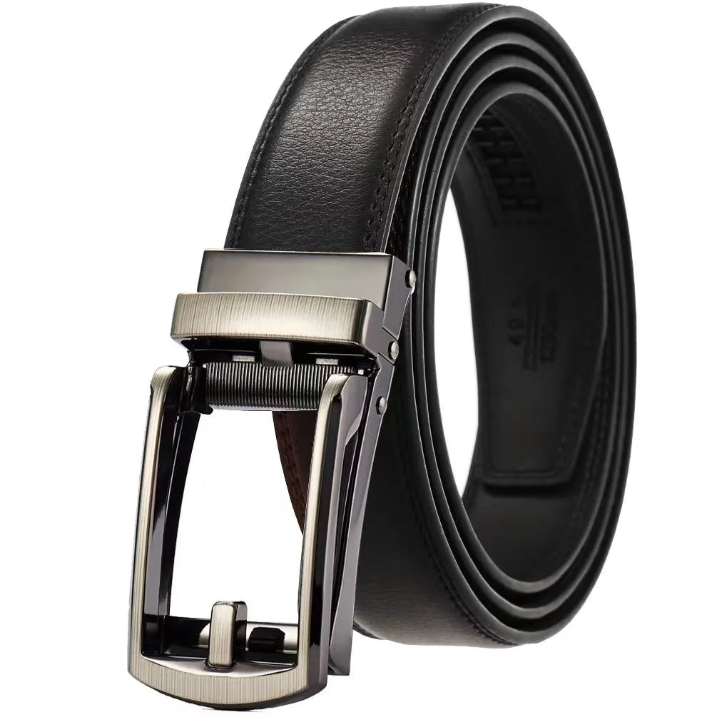 Fashion Business Men'S Belt Genuine Luxury Brand Belt Metal Buckle Belt High-Quality PU Leather Soft Belt With Cargo Pants Jeans
