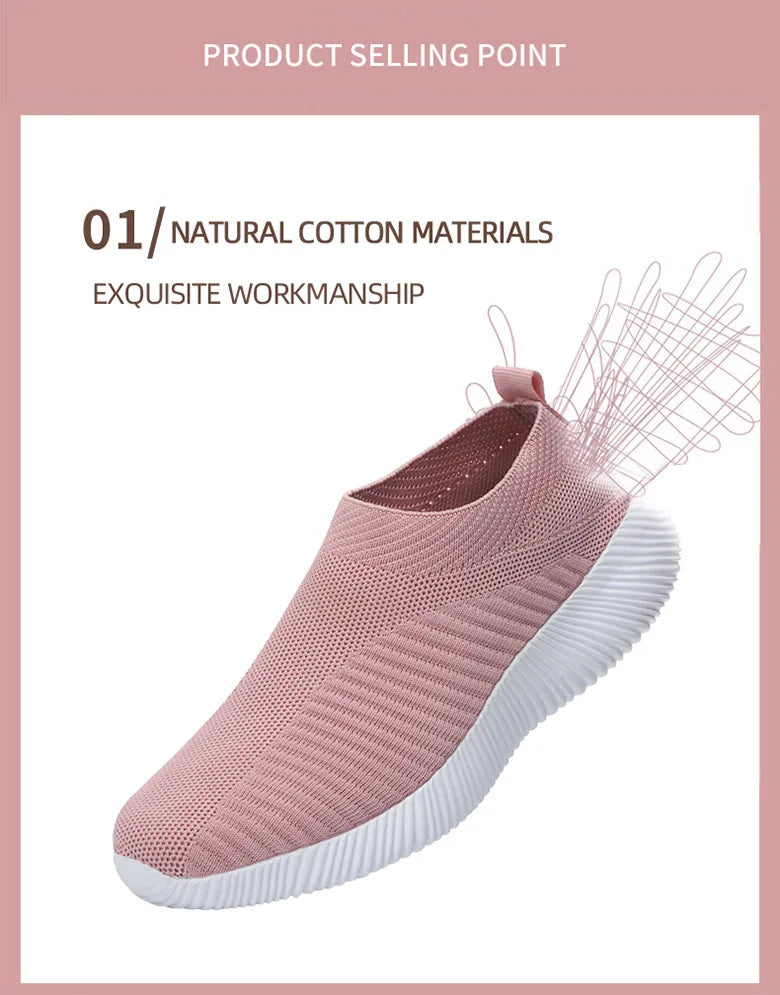 Breathable Flats Elastic Flat Shoes For Women Sneakers