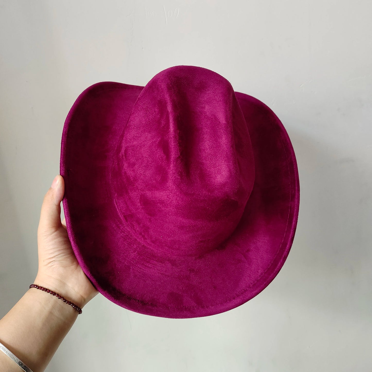 Cow Head Belt Suede Leather 7.5CM Western Cowboy Fedora Hat Women's Men's Church Jazz Hat Fashion Travel Party Hat Denim Hat